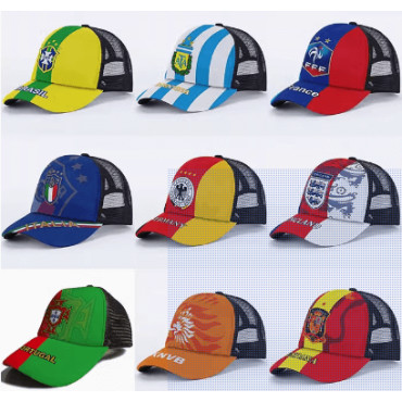 Gorras de Selecciones de fútbol de Brasil, Argentina, Francia, Italia, Alemania, Inglaterra, Portugal, Gales, España