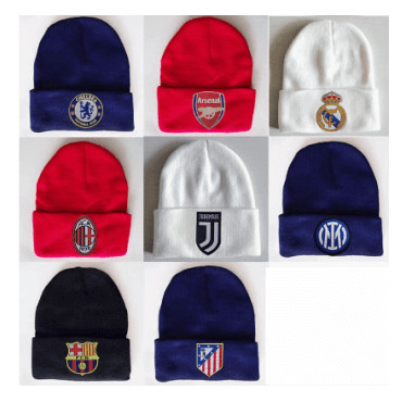 Gorro de Invierno de clubes de fútbol AC Milán, Arsenal, Atlético de Madrid, Real Madrid, Barcelona, Inter , Juventus, Chelsea