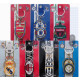 Llaveros de clubes deportivos Real Madrid, Inter y AC Milan, Chelsea, Juventus, Liverpool y Arsenal