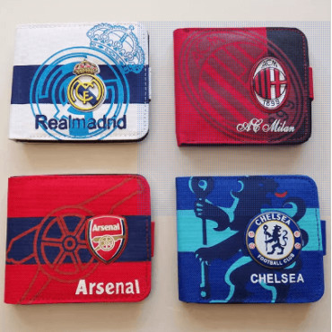 Carteras de bolsillos para hombres de clubes europeos de fútbol Madrid, Milan, Juve, Chelsea