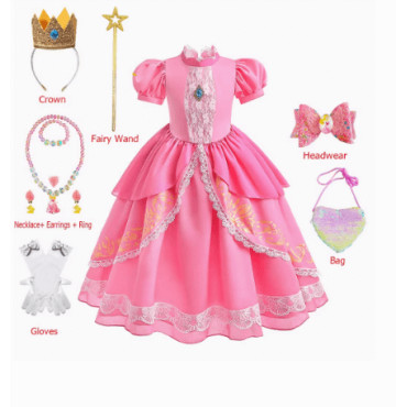 Disfraz de Princesa Peach: ¡La Reina del Reino Champiñón! - Disfraz de Princesa Peach: ¡Salva a Mario