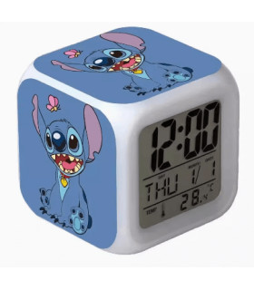Despertador Led con imágenes de Stich | Reloj Despertador led de alta calidad