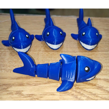 Tiburones Azules 3D 9cm Articulados | Juguetes Educativos y Coleccionables