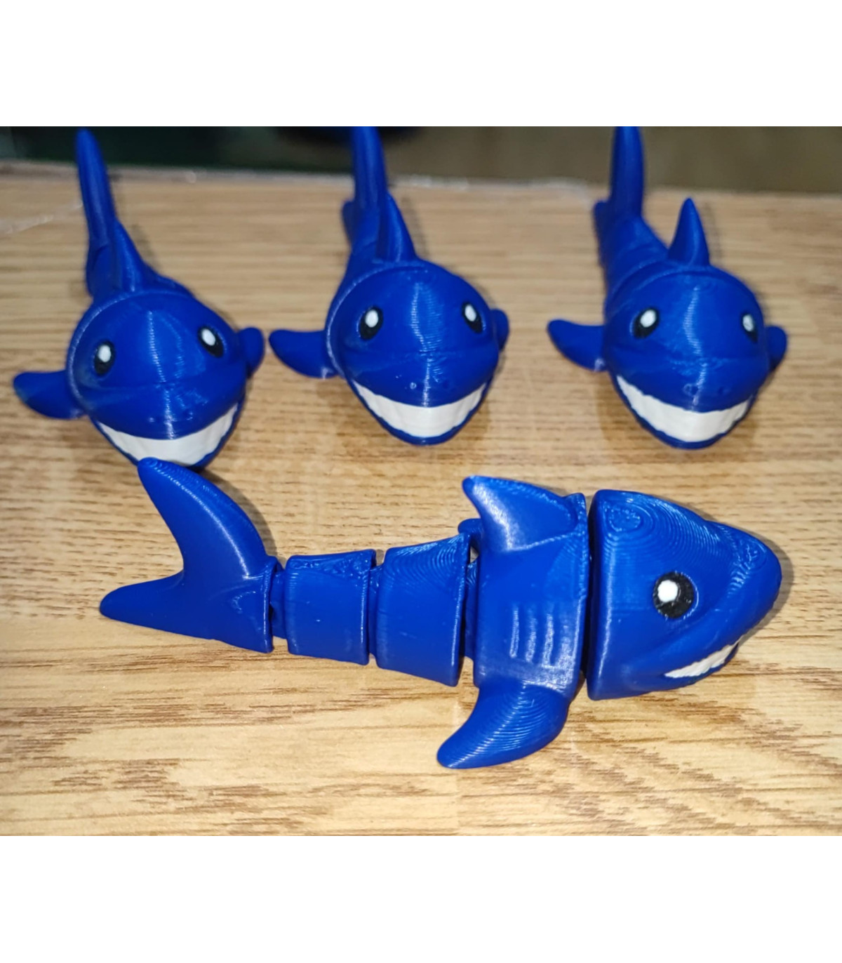 Tiburones Azules 3D 9cm Articulados | Juguetes Educativos y Coleccionables
