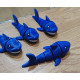 Tiburones Azules 3D 9cm Articulados | Juguetes Educativos y Coleccionables