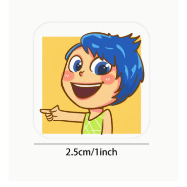 Rollo de Pegatinas de personajes Emocionales: 500 pegatinas de chicas superpoderosas, Intensamente, Doraemon y Usashi