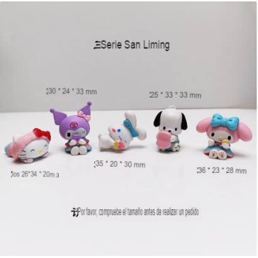 Decora con estilo tu habitación o aumenta tu colección de Sanrio con nuestros set de 5 muñecas