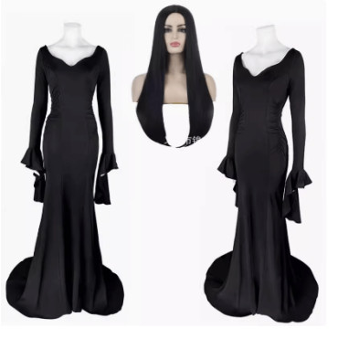 Disfraz de Morticia: La Reina de la Oscuridad y del Halloween
