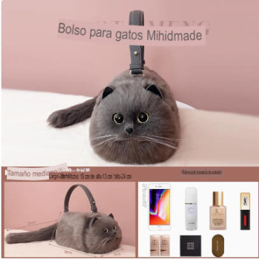 Bolso de Hombro Gato Cat Tai Meng: ¡Un toque de ternura!