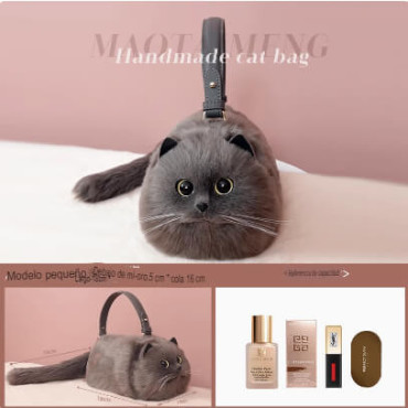 Bolso de Hombro de Gato Marrón Tai | producto de alta calidad y ternura