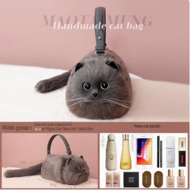 Bolso de Hombro Gato Cat Tai Meng: ¡Un toque de ternura!