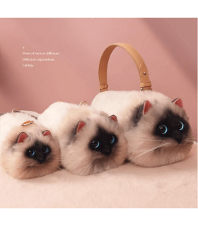 Bolso de Hombro con diseño de gato Siamés | Diseño adorable y alta calidad