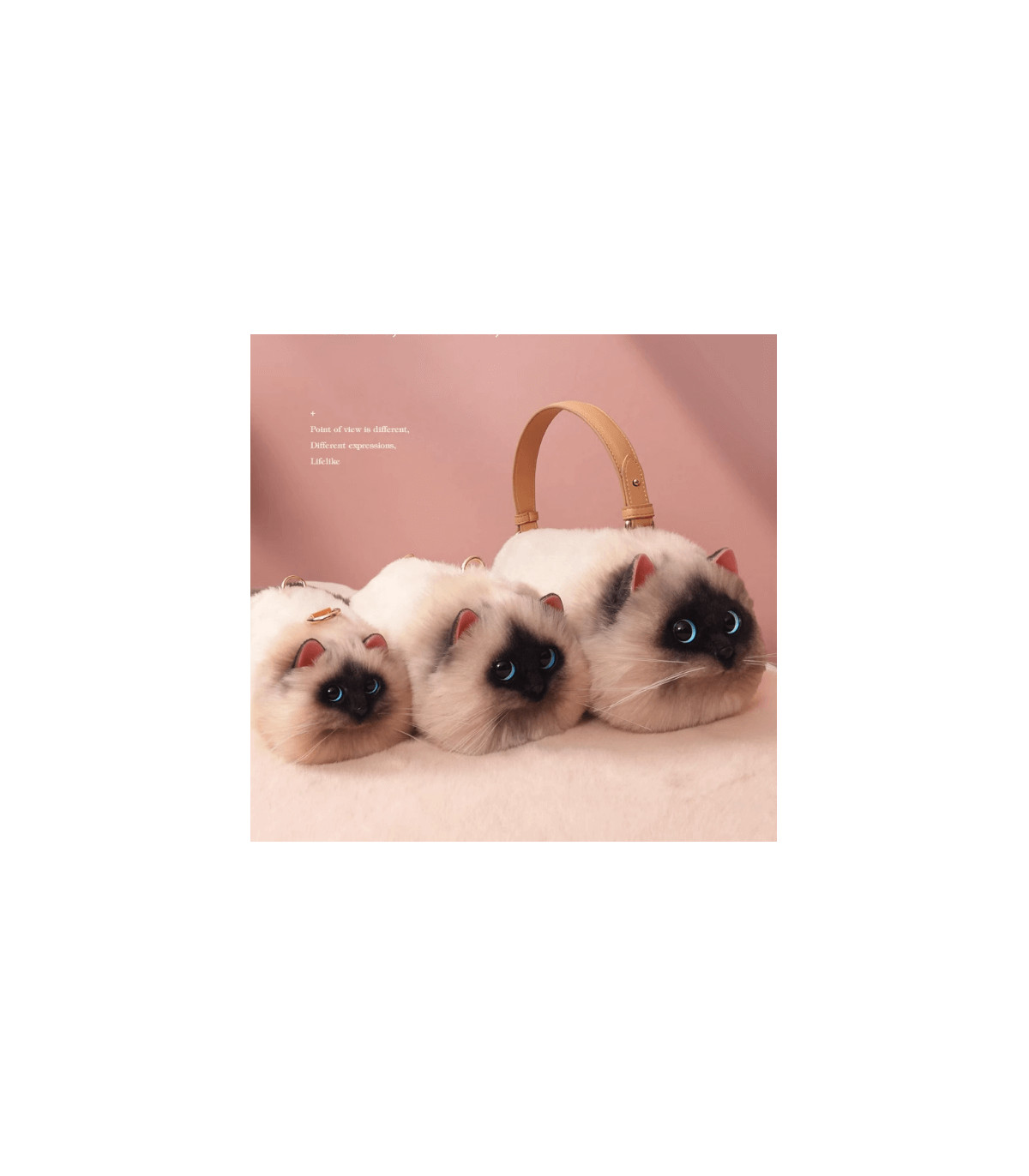 Cat Tai Meng: Bolso de Hombro para Mujer con Diseño Siamés