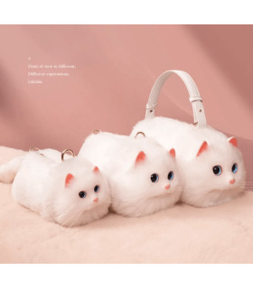 Bolso de hombro para mujer de  adorable de gato blanco de alta calidad