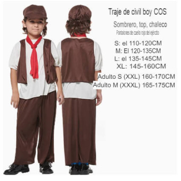 Disfraz de hombre centenario para niños hecho de poliester,campesinos,pastores,principe