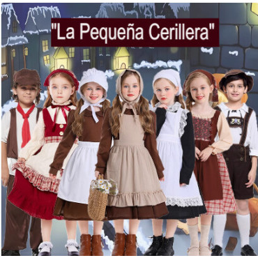 Disfraz de hombre centenario para niños hecho de poliester,campesinos,pastores,principe