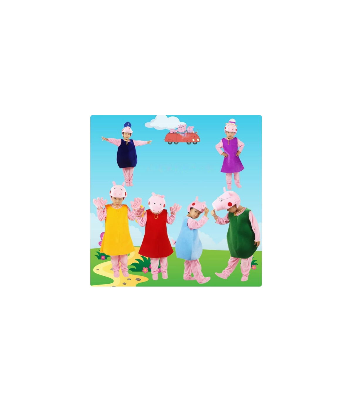 Disfraz de Peppa Pig y George: Peluche Divertido para Niños y Adultos
