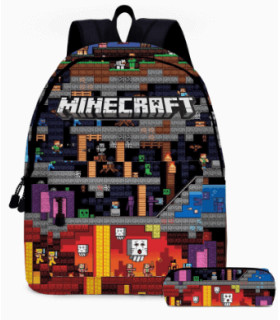 Mochila de Minecraft de buena calidad para las actividades escolares y viajes