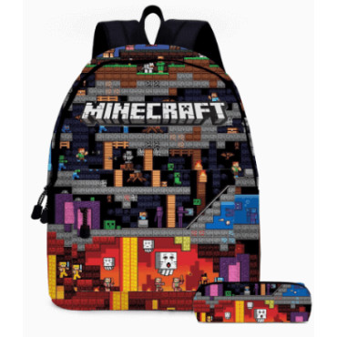 Mochila Minecraft: Aventuras en el Mundo Bloque