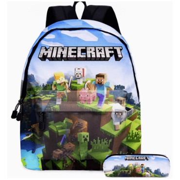 Mochila Minecraft: Aventuras en el Mundo Bloque