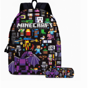 Mochila Minecraft: Aventuras en el Mundo Bloque
