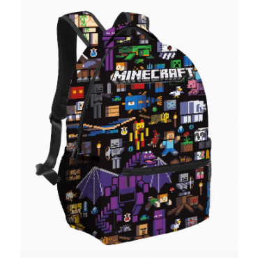 Mochila Minecraft: Aventuras en el Mundo Bloque
