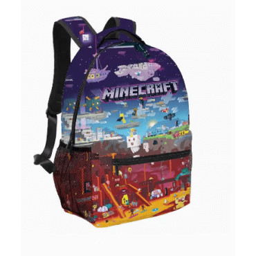 Mochila Minecraft: Aventuras en el Mundo Bloque