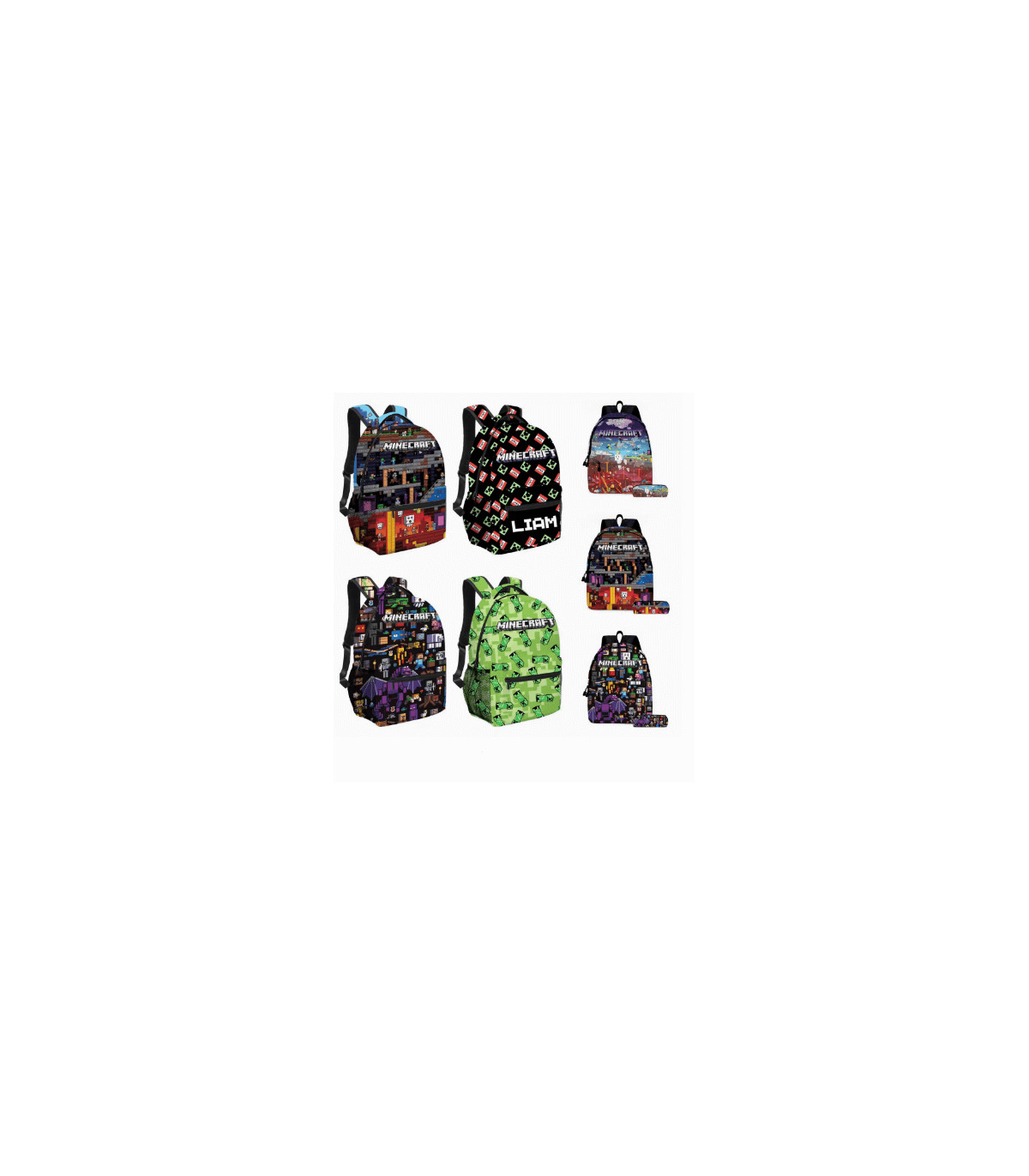 Mochila Minecraft: Aventuras en el Mundo Bloque