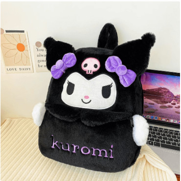 Mochilas de felpa adorables de Sanrio con Kuromi, Melody, Hello Kitty, Cinnamoroll y Pompompurim
