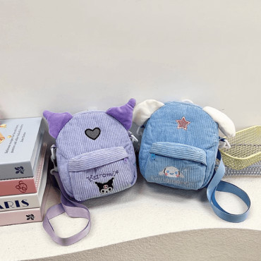 Mochila de felpa Sanrio con la ternura de Kuromi, Cinnamoroll y Melody