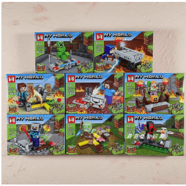 LEGO® Minecraft Bebé Pez Araña Delfín: Juguetes de Ensamblaje para Niños