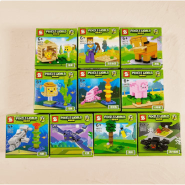 LEGO® Minecraft Bebé Pez Araña Delfín: Juguetes de Ensamblaje para Niños