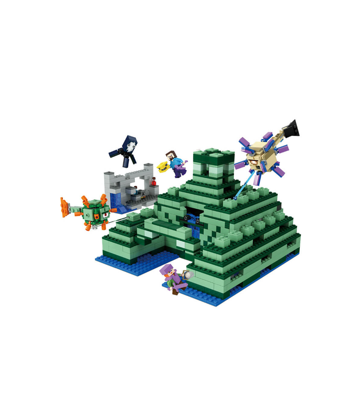 Compra el Set de Templo del Guardián Minecraft con Figuras Tipo LEGO en Albithinia