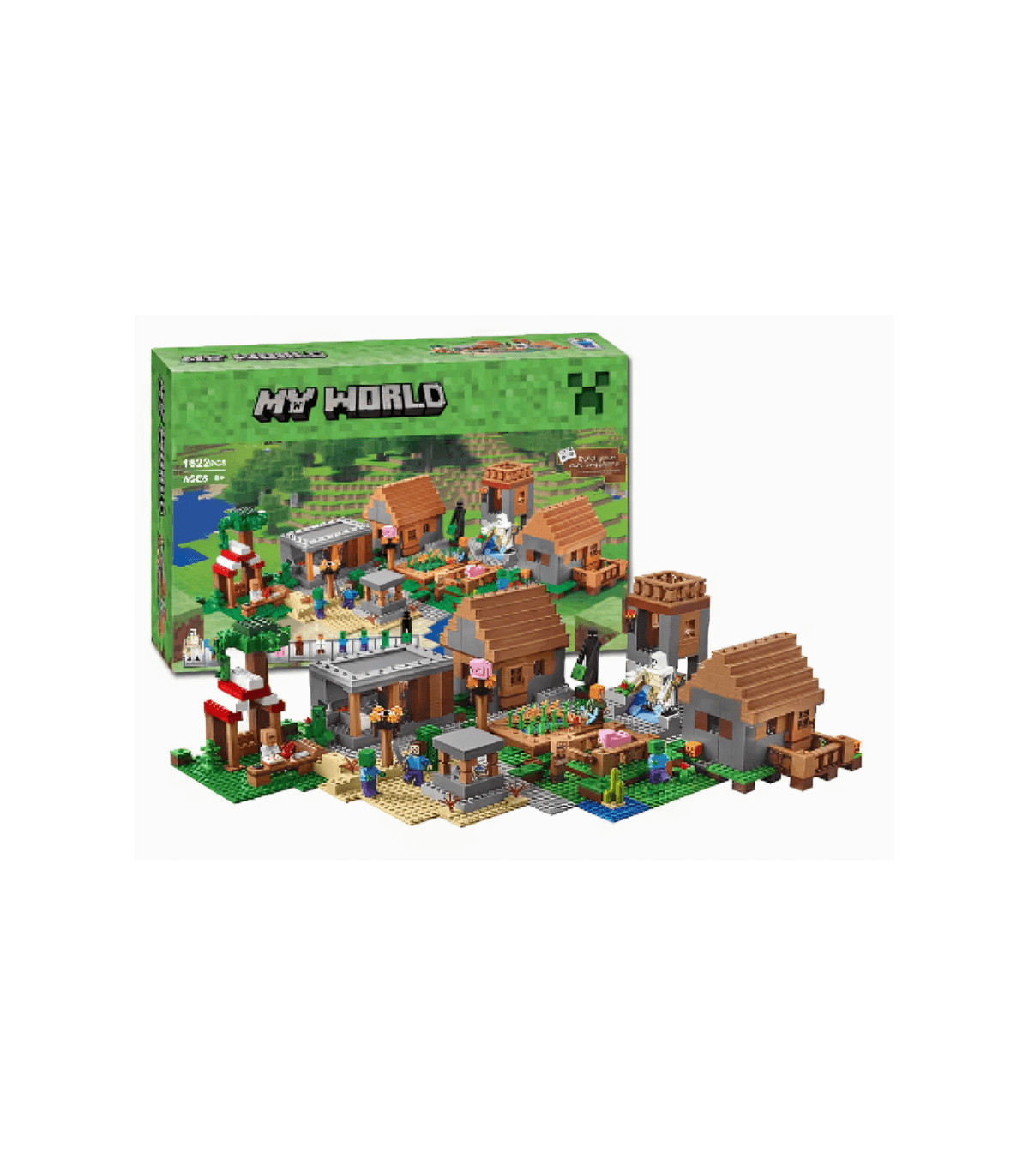 Compra Set Aldea Minecraft de Bloques Tipo LEGO - Albithinia.com