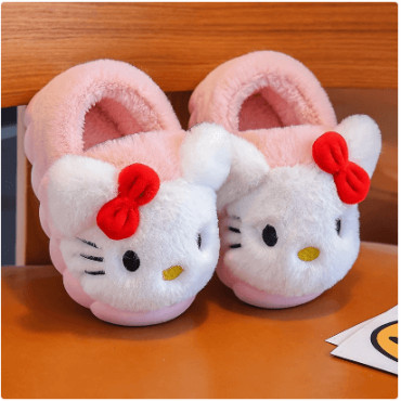 Zapatillas de algodón para niños antideslizantes y alegres de Pikachu, Hello Kitty, Cinnamoroll, Melody y más