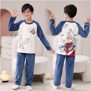 Franela de Pijamas de Poliester con Personajes Kawaii: Kuromi, Melody, Lots y Ultraman