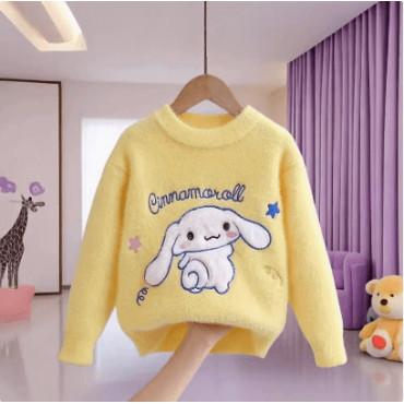 Suéter Grueso Sanrio: ¡Un Abrazo Cálido con Kuromi y Cinnamoroll!
