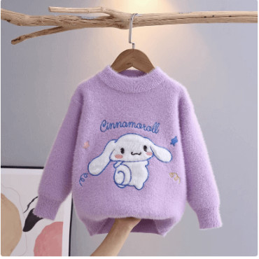 Suéter Grueso Sanrio: ¡Un Abrazo Cálido con Kuromi y Cinnamoroll!