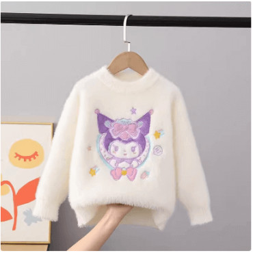 Suéter Grueso Sanrio: ¡Un Abrazo Cálido con Kuromi y Cinnamoroll!