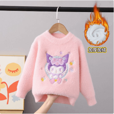 Suéter Grueso Sanrio: ¡Un Abrazo Cálido con Kuromi y Cinnamoroll!