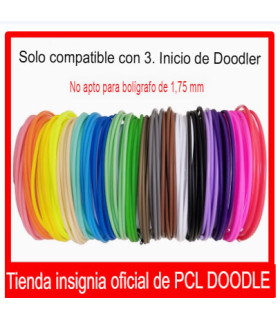 Filamento para pluma 3D 2.3mm - Compatible con 3Doodler Start