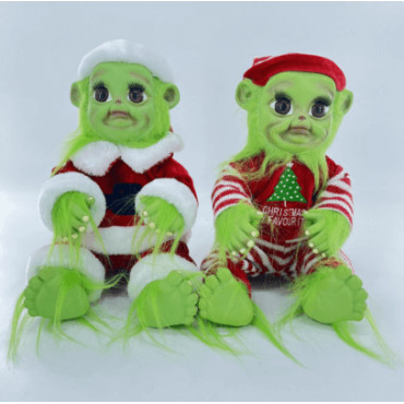 Grinch Navideño de Latex y Terciopelo