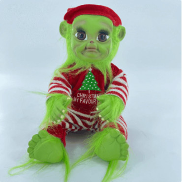 Muñeco Grinch Navideño de Latex y Terciopelo | Coleccionable y Divertido