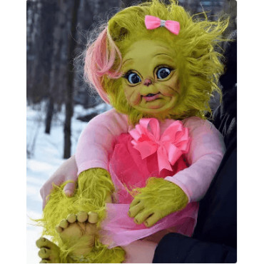 Grinch Navideño de Latex y Terciopelo