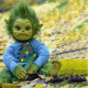 Grinch Navideño de Latex y Terciopelo