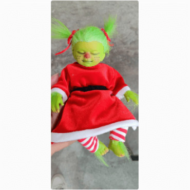 Grinch Navideño de Latex y Terciopelo