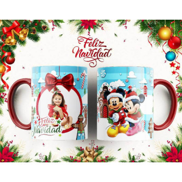 Tazas de Sublimación Navideñas con Personajes Icónicos – Hello Kitty, Mickey Mouse y Más