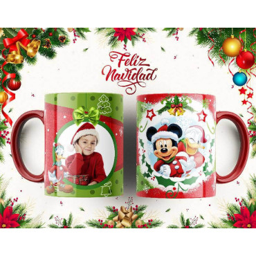 Tazas de Sublimación Navideñas con Personajes Icónicos – Hello Kitty, Mickey Mouse y Más