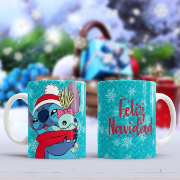 Tazas Personalizadas de Stitch Navideñas: Regalos Únicos y Divertidos para esta Navidad