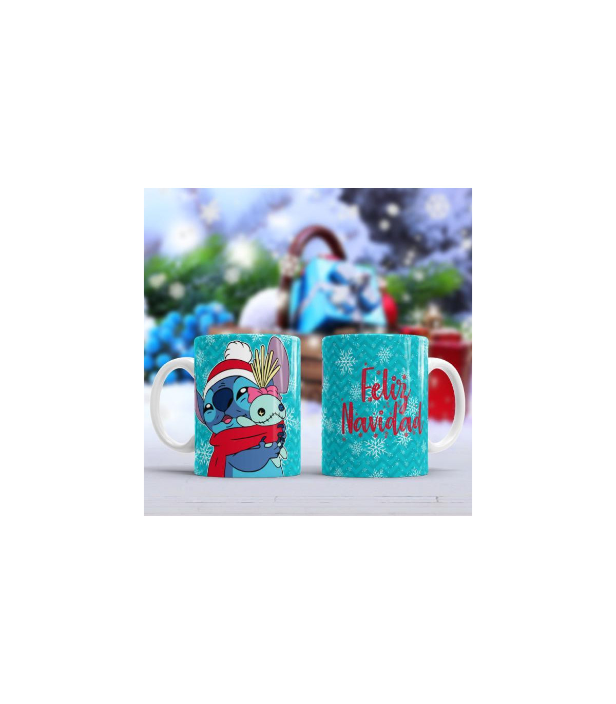 Tazas Personalizadas de Stitch Navideñas: Regalos Únicos y Divertidos para esta Navidad